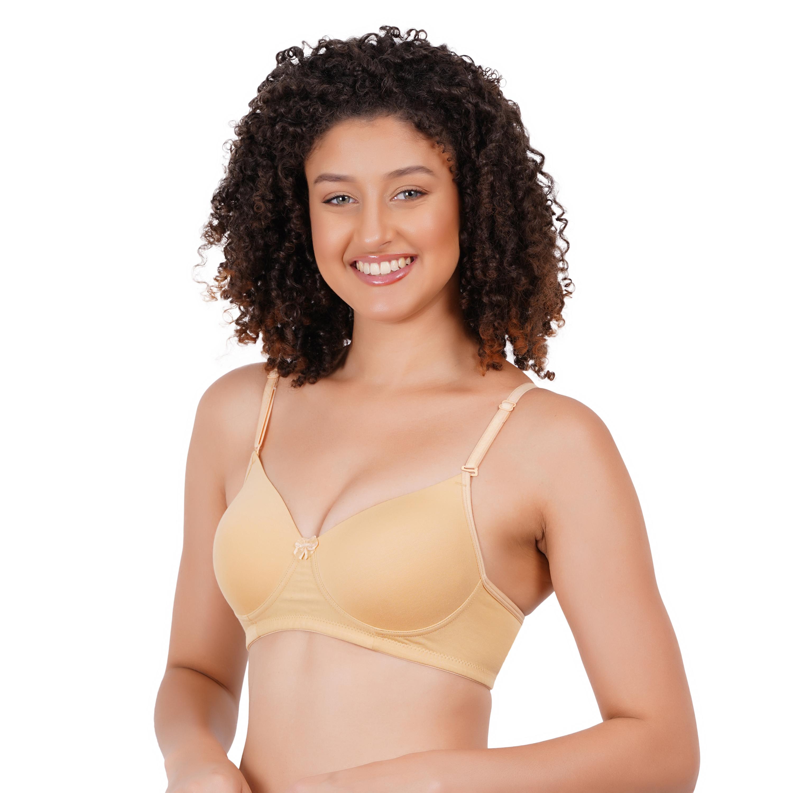 Padded Non- Wired 3/4Th Coverage Every Day Bra -ELR-102 C-Cup - NUDE