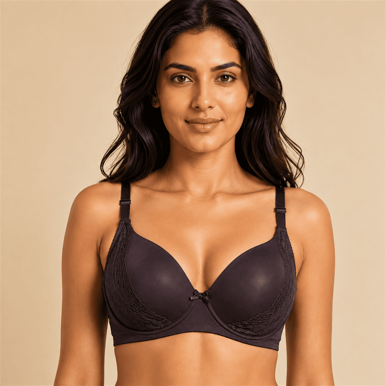 Women’s Nylon Lace Bridal Bra - PURPLE