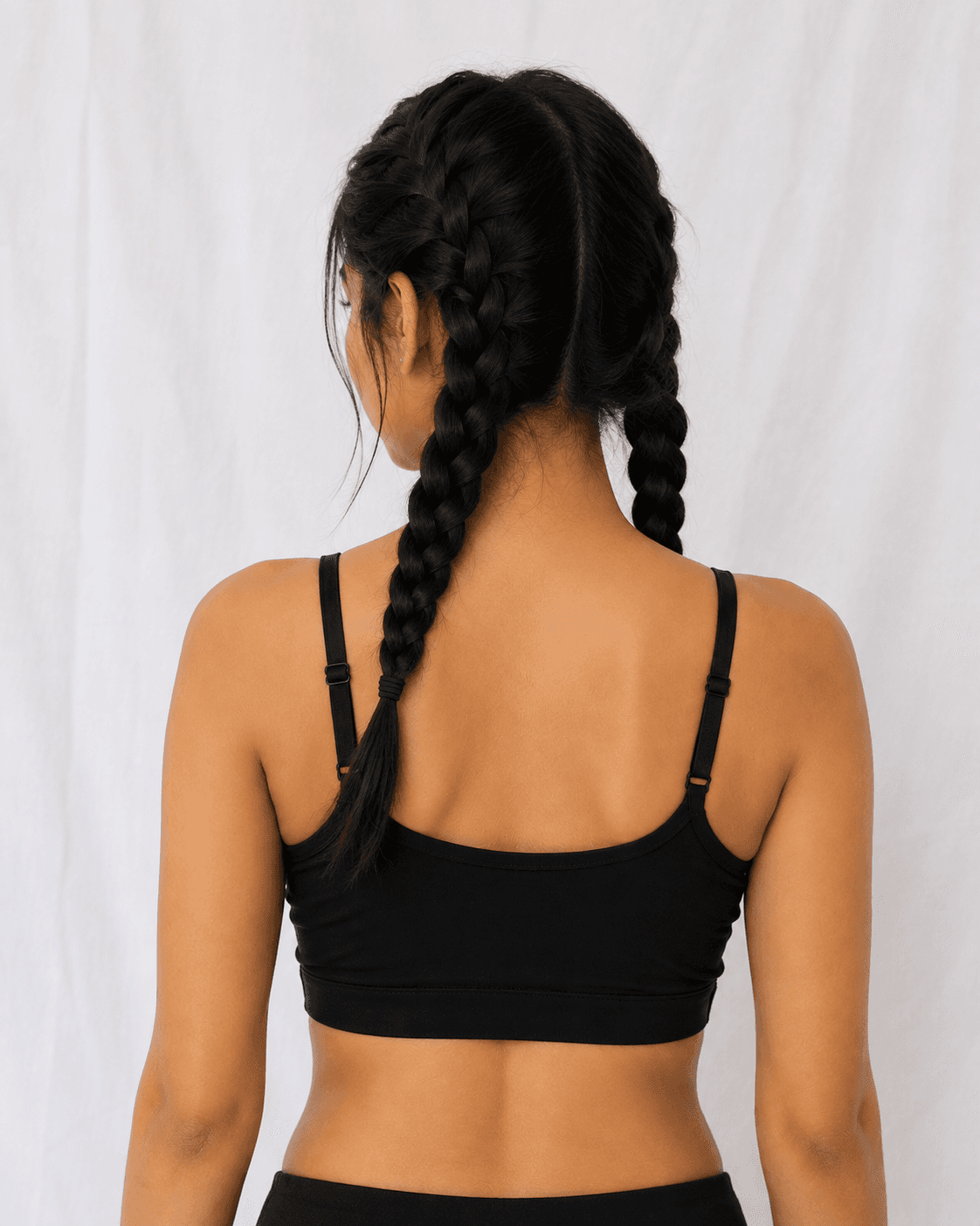 Eleree Girls Double Layered Non Wired Full Coverage Beginner Bra - BLACK