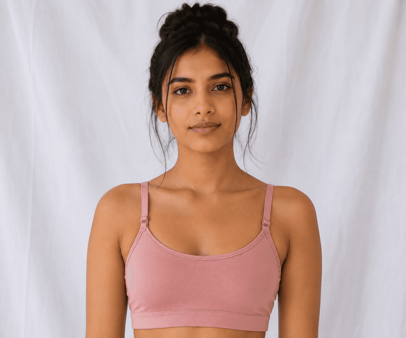 Eleree Girls Double Layered Non Wired Full Coverage Beginner Bra - PEACH