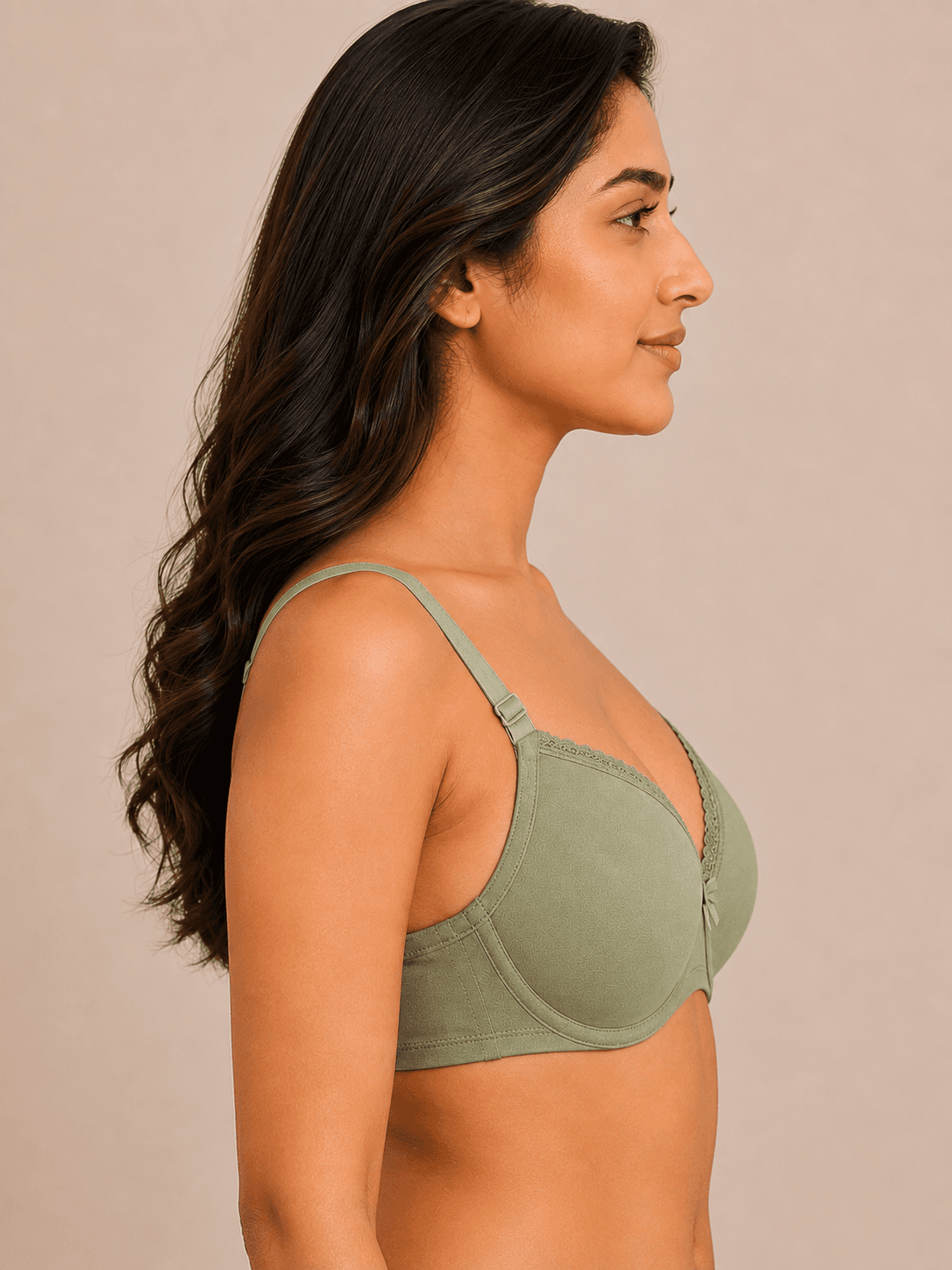 LIGHT PADDED Everyday BRA ELR-101 C-CUP - SAGE GREEN