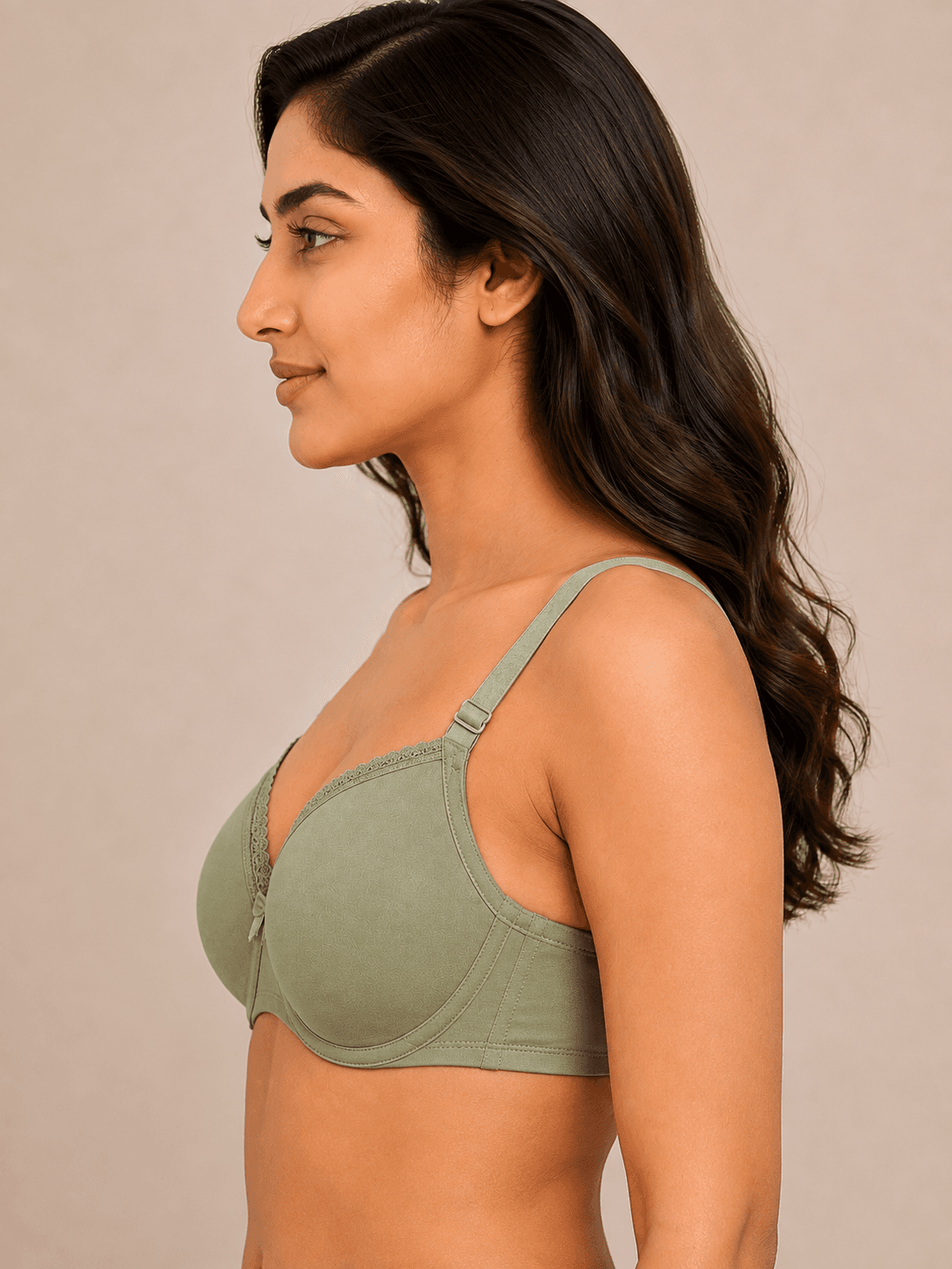 LIGHT PADDED BRA ELR-101 C-CUP - SAGE GREEN