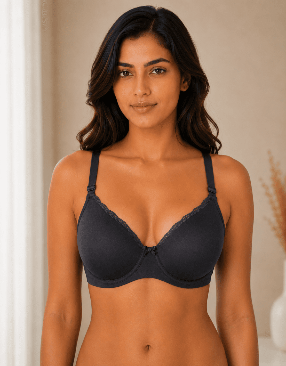 LIGHT PADDED BRA ELR-101 C-CUP - DARK GRAY